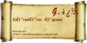 Göndöcs Ágnes névjegykártya
