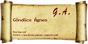 Göndöcs Ágnes névjegykártya